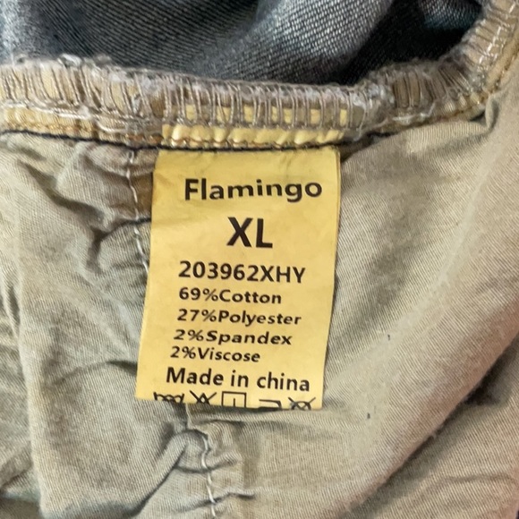 Flamingo Flamingals Five Pocket Wide Leg Jeans with Frayed Raw Hem Size XL New! - Picture 10 of 11